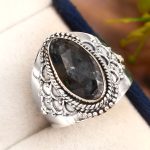 Teal Blue Kyanite Size US-10 Ring Sterling Silver (REXT49-65)