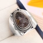 Teal Blue Kyanite Size US-11 Ring Sterling Silver (REXT49-66)