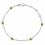 Peridot Heart Bracelet