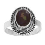 Lavender Fire Opal Ring Size US 8 925 Sterling Silver (REXT49-177)