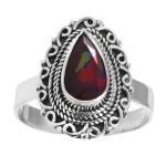 Lavender Fire Opal Ring Size US 10 925 Sterling Silver (REXT49-157)