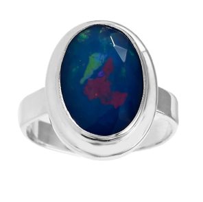 Paraiba Fire Opal Ring 925 Sterling Silver (REXT49-166)