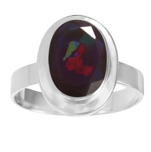 Lavender Fire Opal Ring 925 Sterling Silver (REXT49-162)