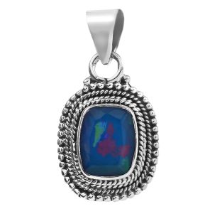 Paraiba Fire Opal 1" 925 Silver Pendant (REXT49-247)