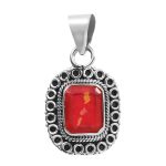 Pink Fire Opal 1" 925 Silver Pendant (REXT49-231)