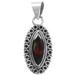 Lavender Fire Opal 1" 925 Silver Pendant (REXT49-234)