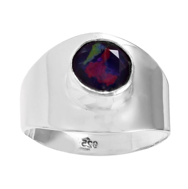 Lavender Fire Opal Ring 925 Sterling Silver (REXT49-191)