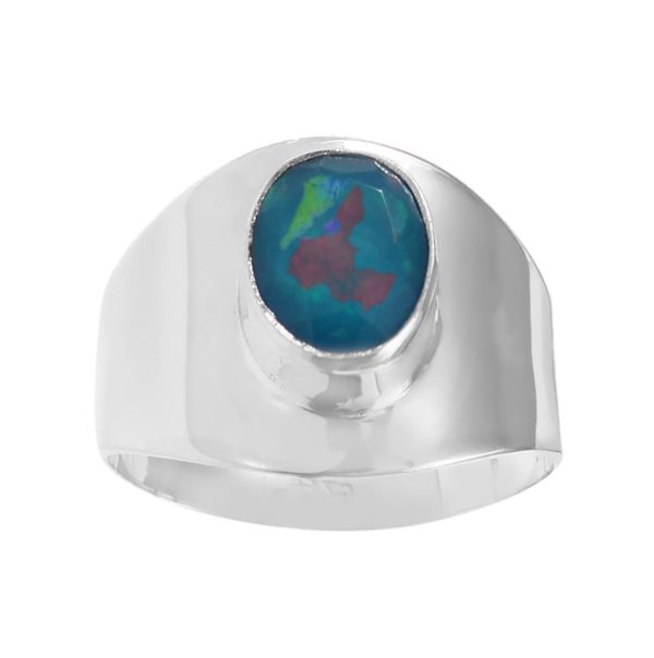 Paraiba Fire Opal Ring 925 Sterling Silver (REXT49-193)