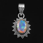 Ethiopian Opal 1" 925 Silver Pendant (REXT72-9)