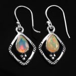 Ethiopian Opal Southwest Style 1.40" 925 Silver Earrings (REXT72-34)