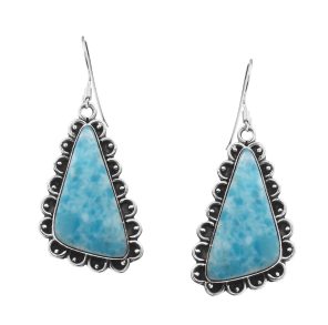 Smithsonite Nepali Style 1.8" 925 Silver Earring (REXT47-85)