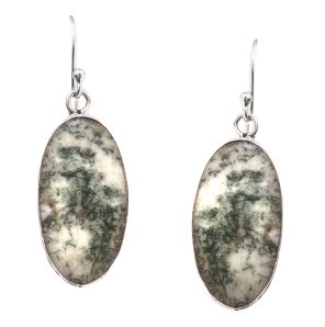 Tree Agate 1.75" 925 Silver Earring (REXT47-66)