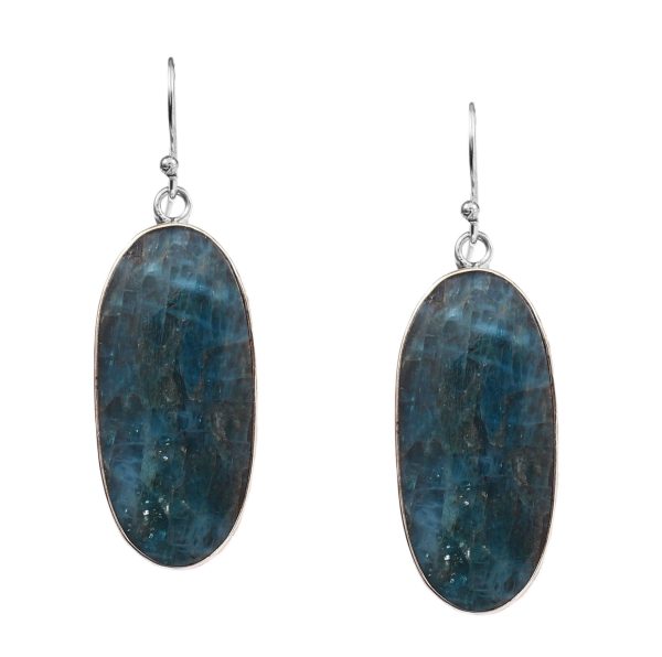Apatite 1.8" 925 Silver Earring (REXT47-56)