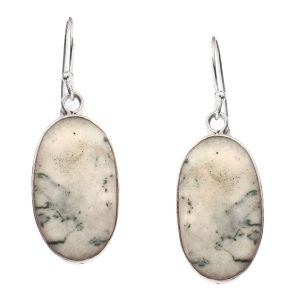 Tree Agate 1.75" 925 Silver Earring (REXT47-71)