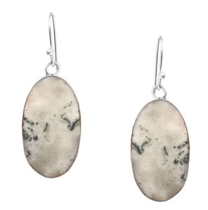 Tree Agate 1.75" 925 Silver Earring (REXT47-73)