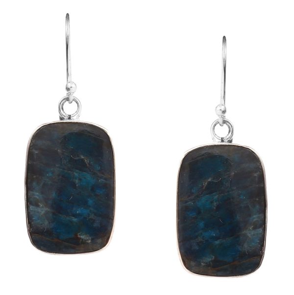Apatite 1.6" 925 Silver Earring (REXT47-62)