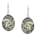 Tree Agate 1.6" 925 Silver Earring (REXT47-77)