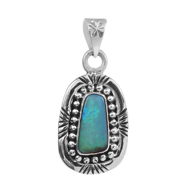 Australian Opal 1.25" 925 Silver Pendant (RS75-6)