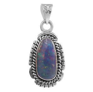 Australian Opal 1.25" 925 Silver Pendant (RS75-10)