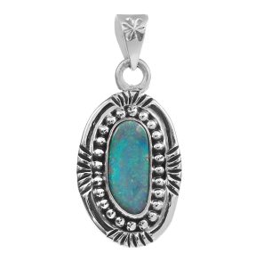 Australian Opal 1.25" 925 Silver Pendant (RS75-11)