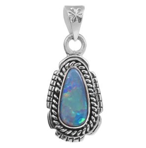 Australian Opal 1.15" 925 Silver Pendant (RS75-12)