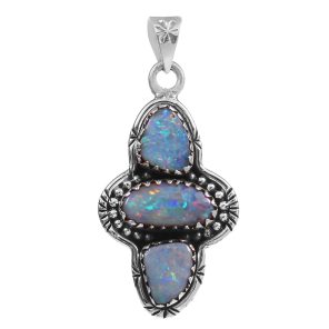 Australian Opal 1.90" 925 Silver Pendant (RS75-13)