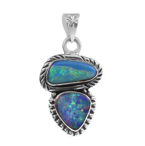 Australian Opal 1.40" 925 Silver Pendant (RS75-15)