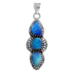 Australian Opal 1.50" 925 Silver Pendant (RS75-22)
