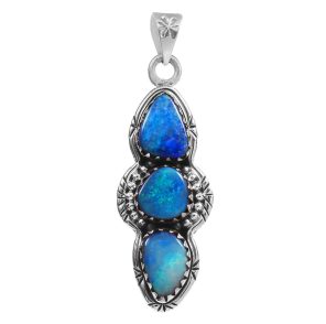 Australian Opal 1.50" 925 Silver Pendant (RS75-22)