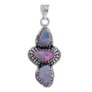 Australian Opal 1.90" 925 Silver Pendant (RS75-27)