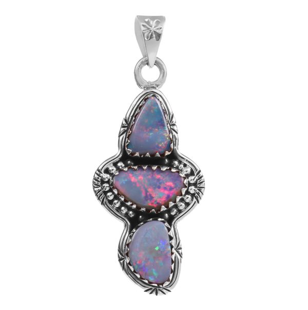 Australian Opal 1.90" 925 Silver Pendant (RS75-27)