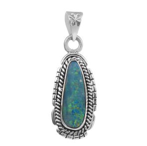 Australian Opal 1.40" 925 Silver Pendant (RS75-29)