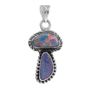 Australian Opal Southwest Style 1.40" 925 Silver Pendant (RS75-32)