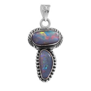 Australian Opal Southwest Style 1.40" 925 Silver Pendant (RS75-40)