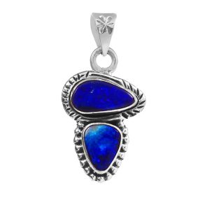 Australian Opal Southwest Style 1.40" 925 Silver Pendant (RS75-42)