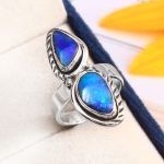 Australian Opal Size US 7 925 Silver Ring (RS75-111)
