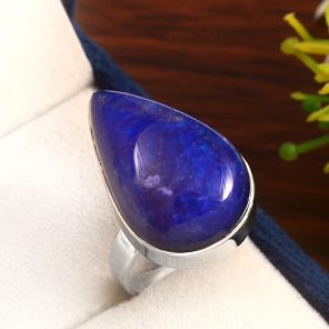 Blue Moonstone Size US 6 925 Sterling Silver Ring (REXT33-14)