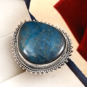 Apatite Size US 9.5 925 Sterling Silver Ring (REXT33-32)