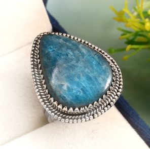 Apatite Size US 10 925 Sterling Silver Ring (REXT33-30)