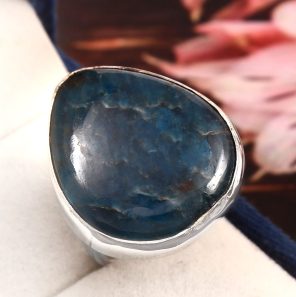 Apatite Size US 8 925 Sterling Silver Ring (REXT33-29)