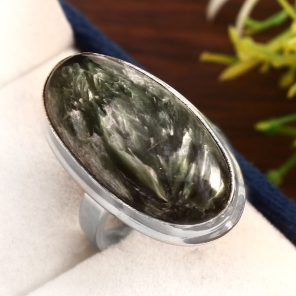 Serphanite Size US 7 925 Sterling Silver Ring (REXT33-36)