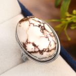 Wild Horse Jasper Vintage Style Size US 7 925 Sterling Silver Ring (REXT47-25)