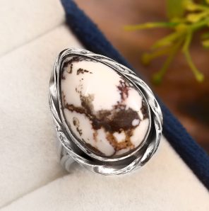 Wild Horse Jasper Vintage Style Size US 7 925 Sterling Silver Ring (REXT47-26)