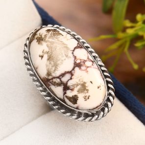 Wild Horse Jasper Vintage Style Size US 6 925 Sterling Silver Ring (REXT47-30)