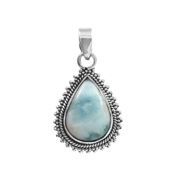 Larimar 1.25" 925 Silver Pendant (RS100-58)