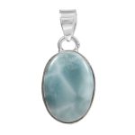 Larimar 1.25" 925 Silver Pendant (RS100-57)