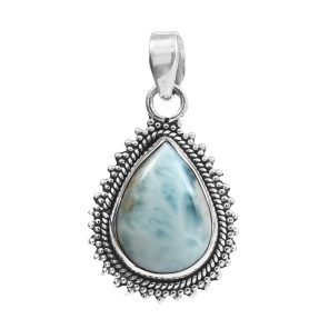 Larimar 1.25" 925 Silver Pendant (RS100-66)