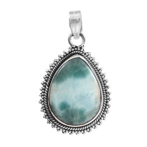 Larimar 1.3" 925 Silver Pendant (RS100-75)