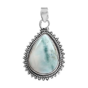 Larimar 1.25" 925 Silver Pendant (RS100-85)