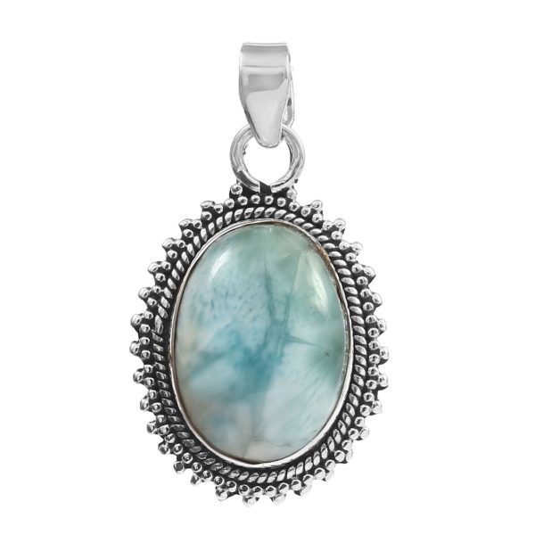 Larimar 1.25" 925 Silver Pendant (RS100-91)